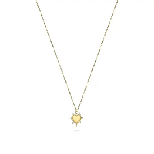 14k Gold Dainty Pure Heart Pendant Necklace