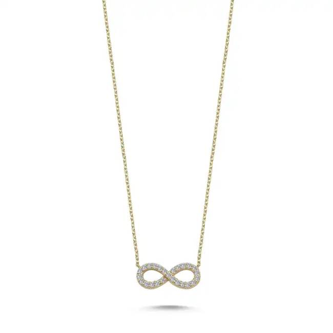 14k Gold Infinity Diamond Necklace