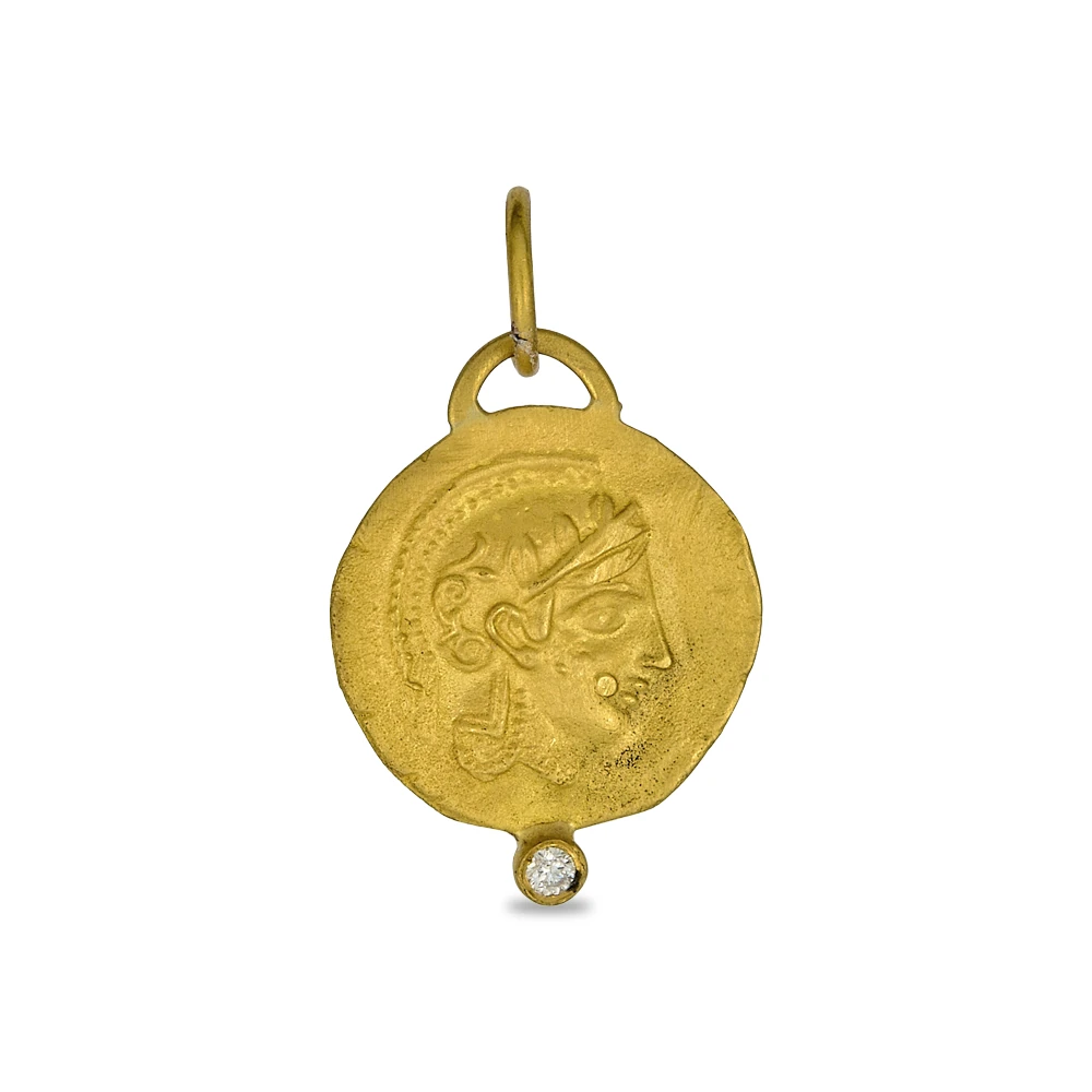 Athena Pendant | 24k gold pendant