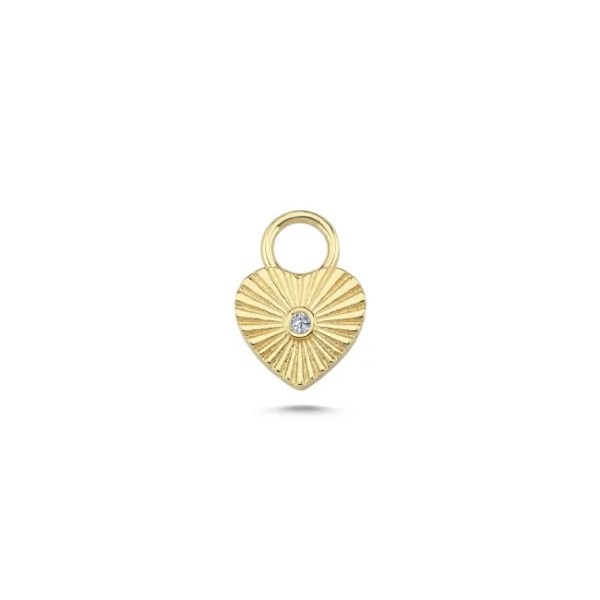 14k Gold Heart Charm