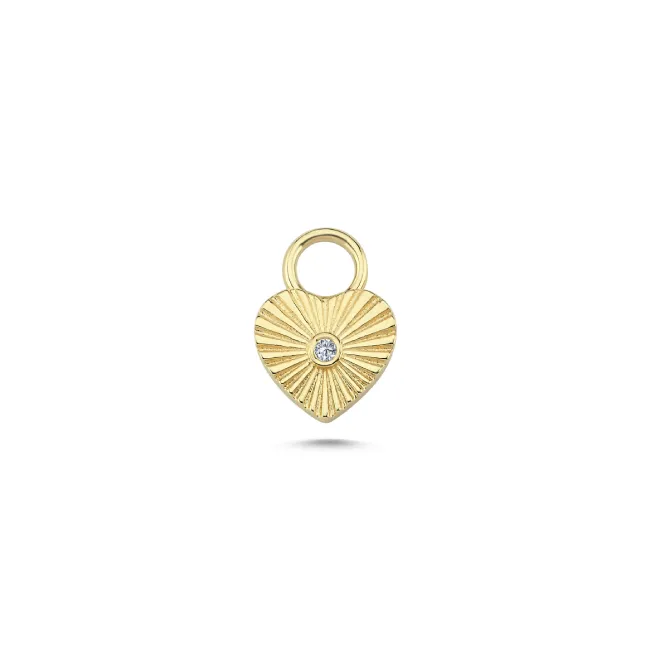 14k Gold Heart Charm