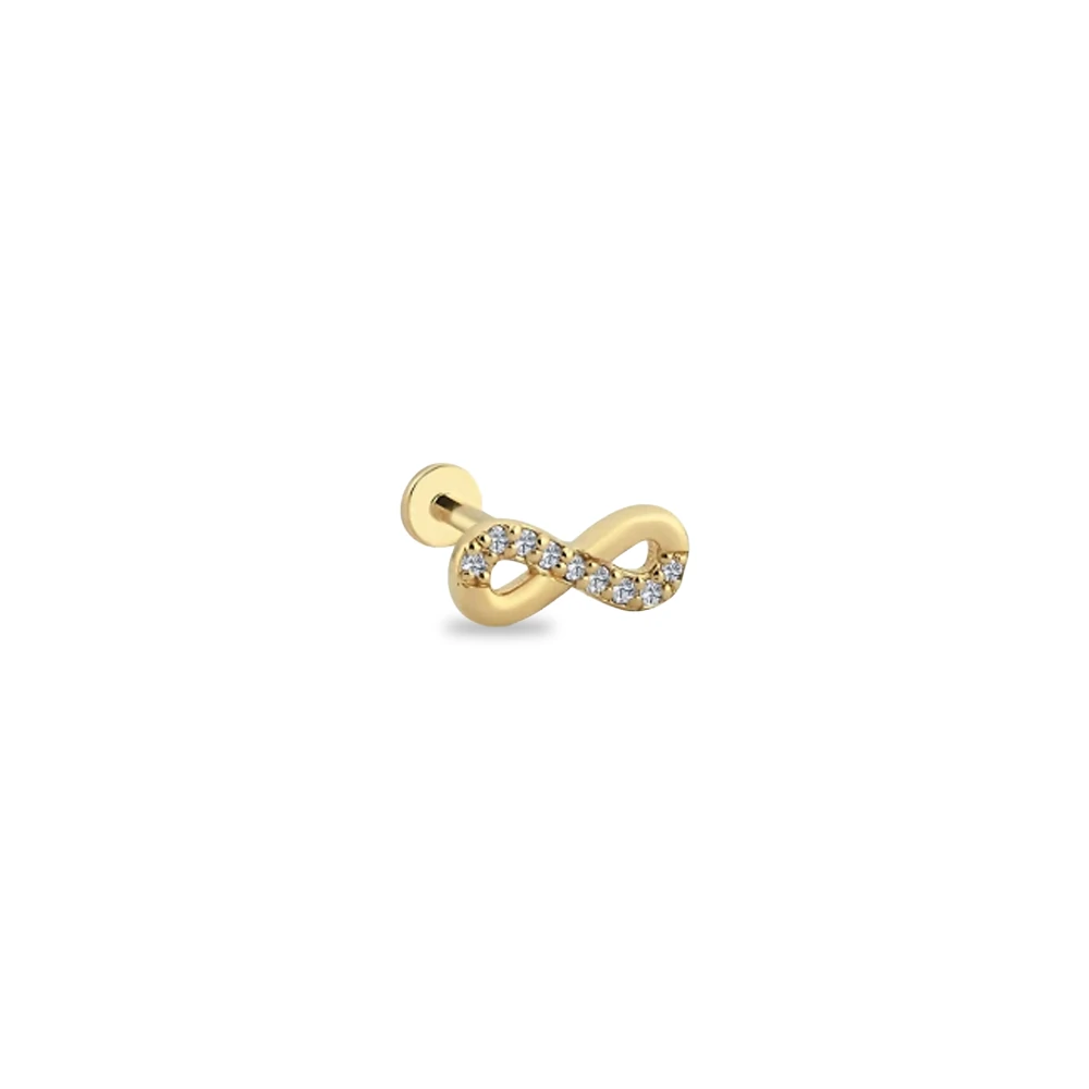 Infinity Tragus Piercing Earring | 14k gold earrings