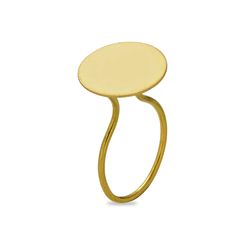 Moon Ring | 18k gold ring, upright view