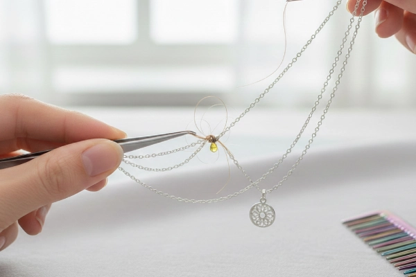 Why does hair get trapped in a necklace chain?
