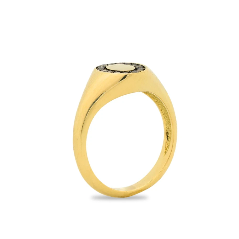 Alva Black Ring | 18k gold ring